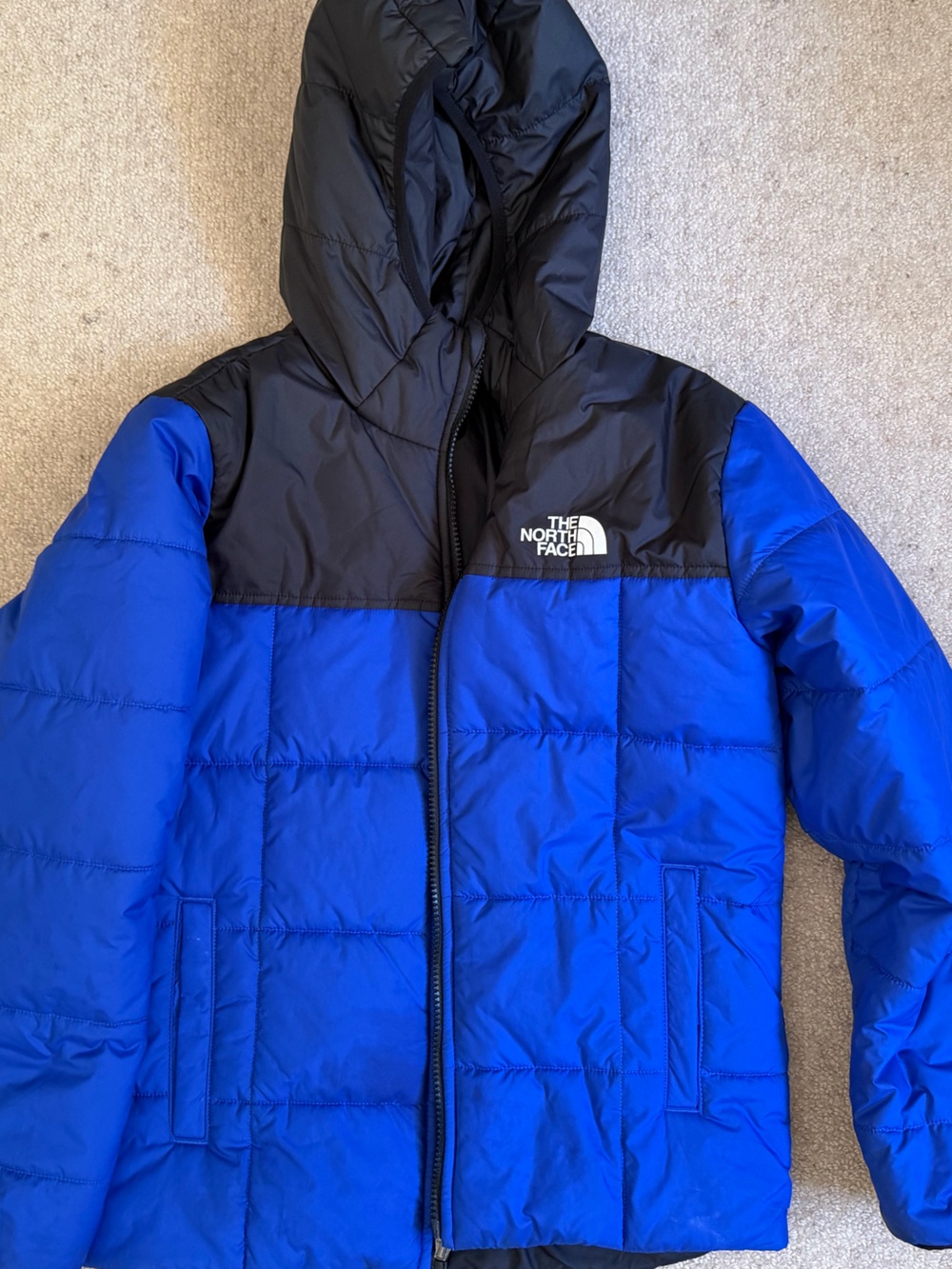 The North Face Royal Blue reversible Quilted Jacket
